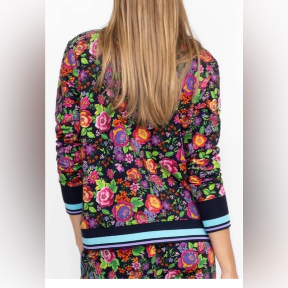 Johnny Was Cantero Mock Neck Zip Up Jacket Size L - Picture 2 of 9